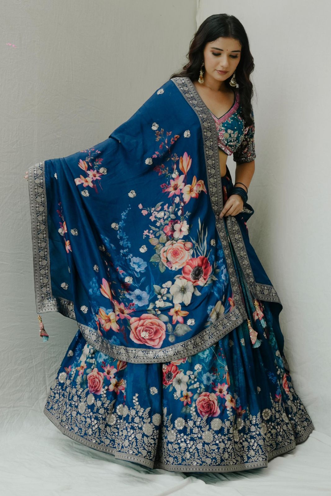 Blue Blossom Dream Choli